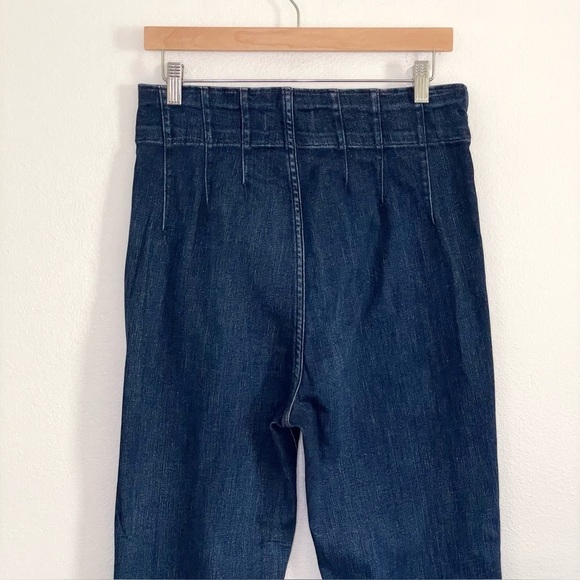 Free People We The Free Jayde Flare High Waist Stretch Denim Jeans Night Sky 32 - Picture 11 of 16